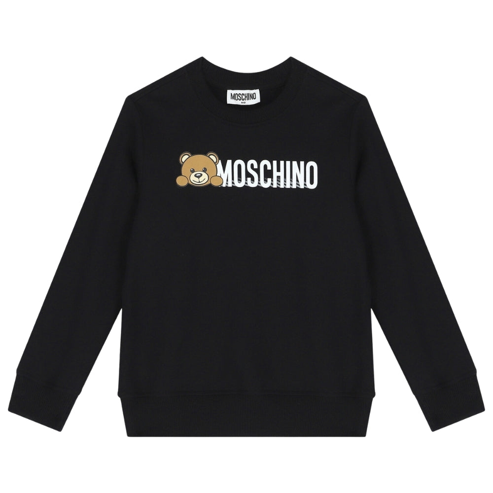 Sudadera Negra Moschino Teddy Logo