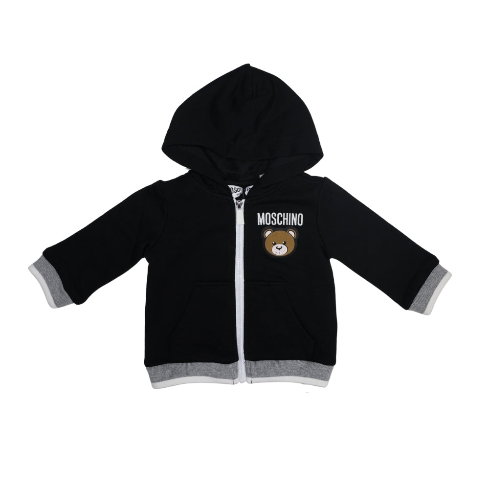 Moschino Baby – Conjunto Negro Osito Toy (Sudadera + Pantalón)