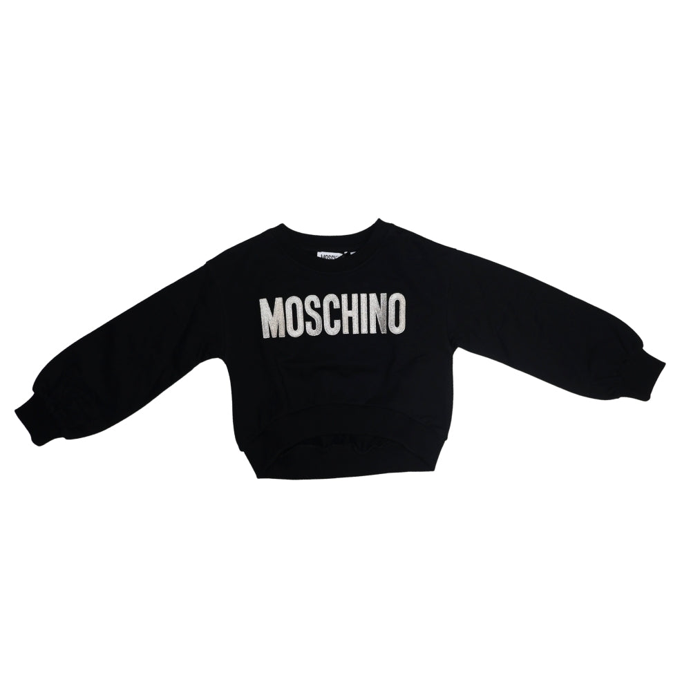Sudadera Moschino Negra con Logo Metálico