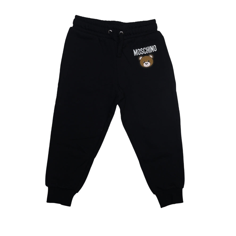 Conjunto Moschino Negro con Logo y Oso Toy