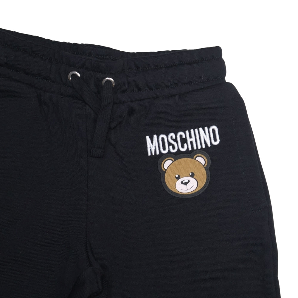 Conjunto Moschino Negro con Logo y Oso Toy