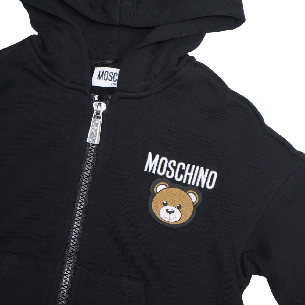 Conjunto Moschino Negro con Logo y Oso Toy