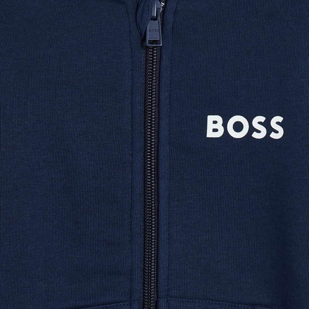 Conjunto Deportivo Azul Marino para Niño BOSS con Logo Blanco