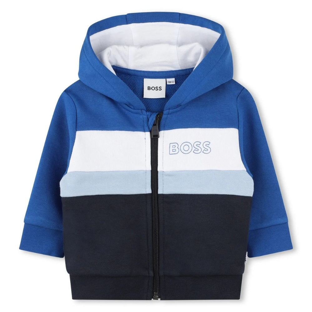 Conjunto Deportivo Bebe BOSS Azul Marino y Blanco