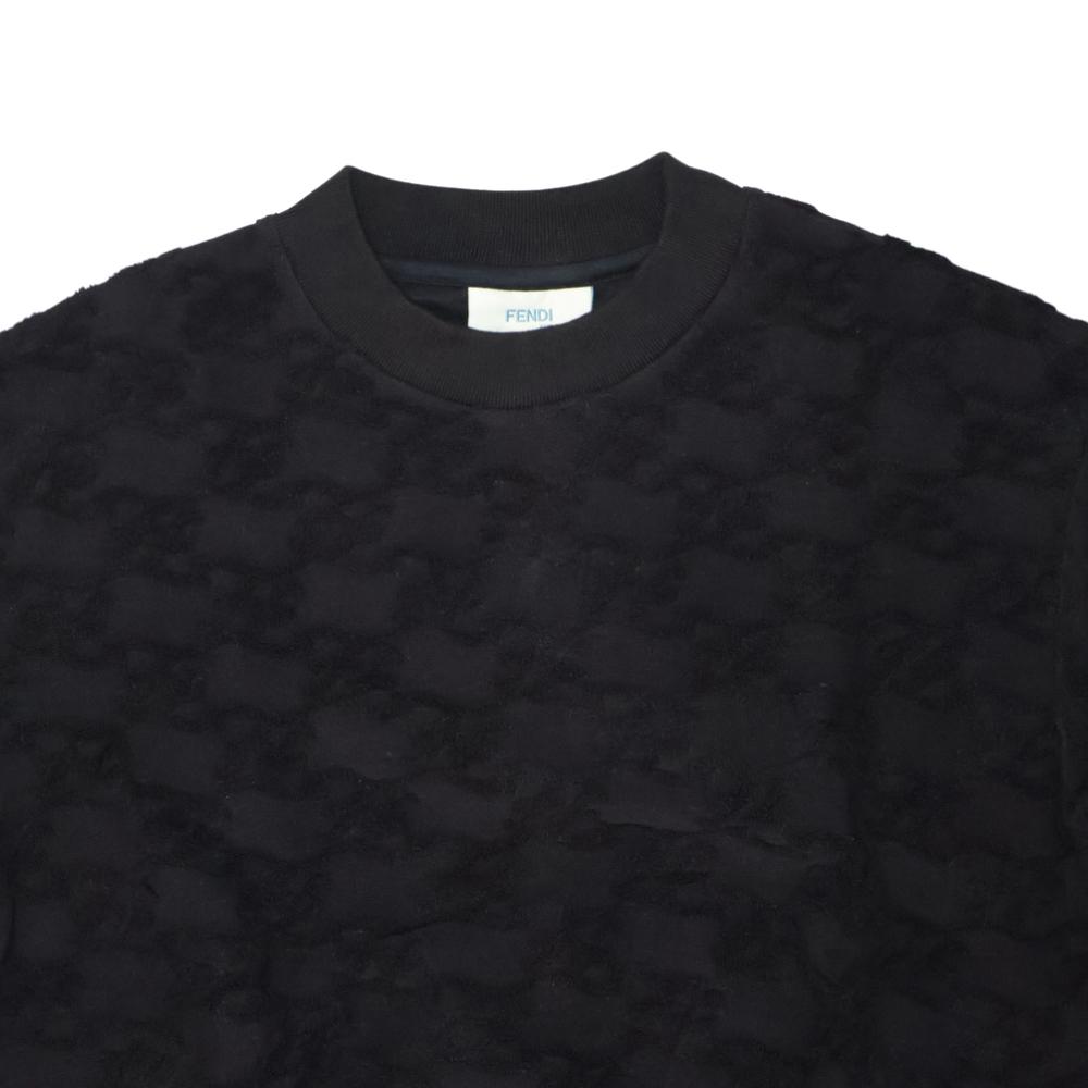 Sudadera Fendi Negra con Monograma FF Texturizado