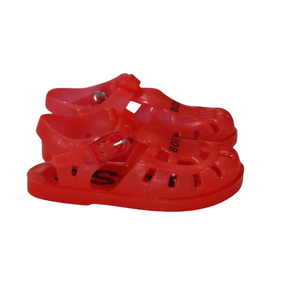 Sandalia Infantil Tipo Cangrejera Roja con Hebilla – BOSS