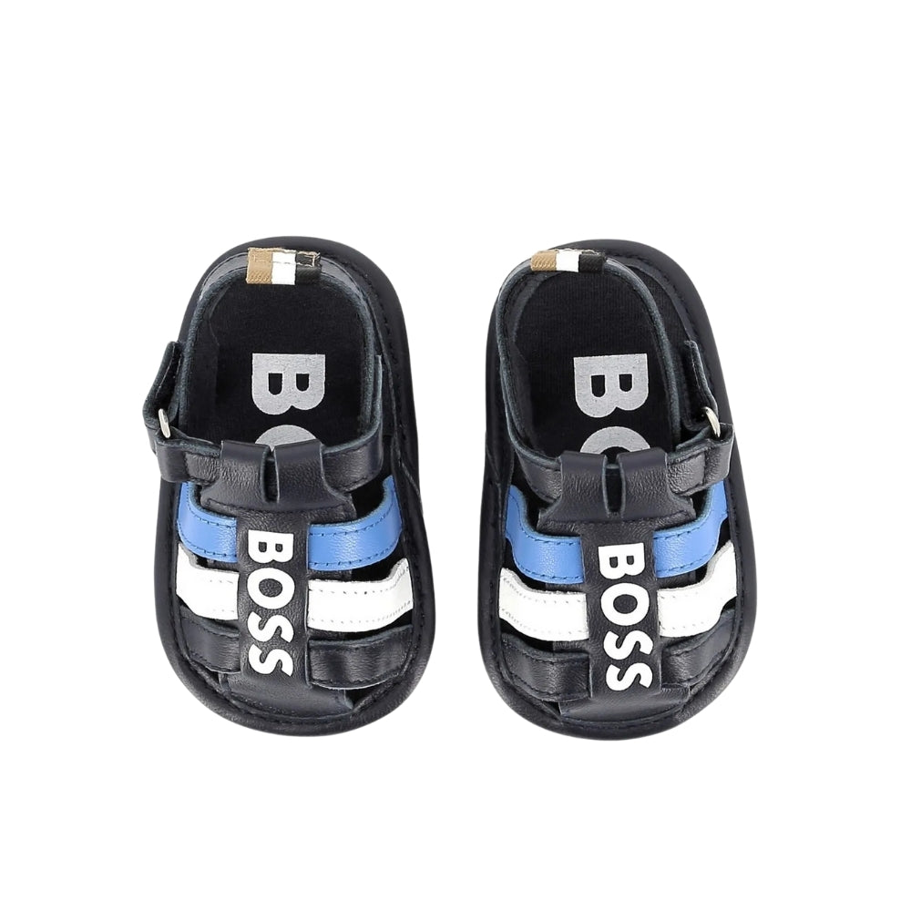 BOSS Baby Sandals Navy Blue Stripes