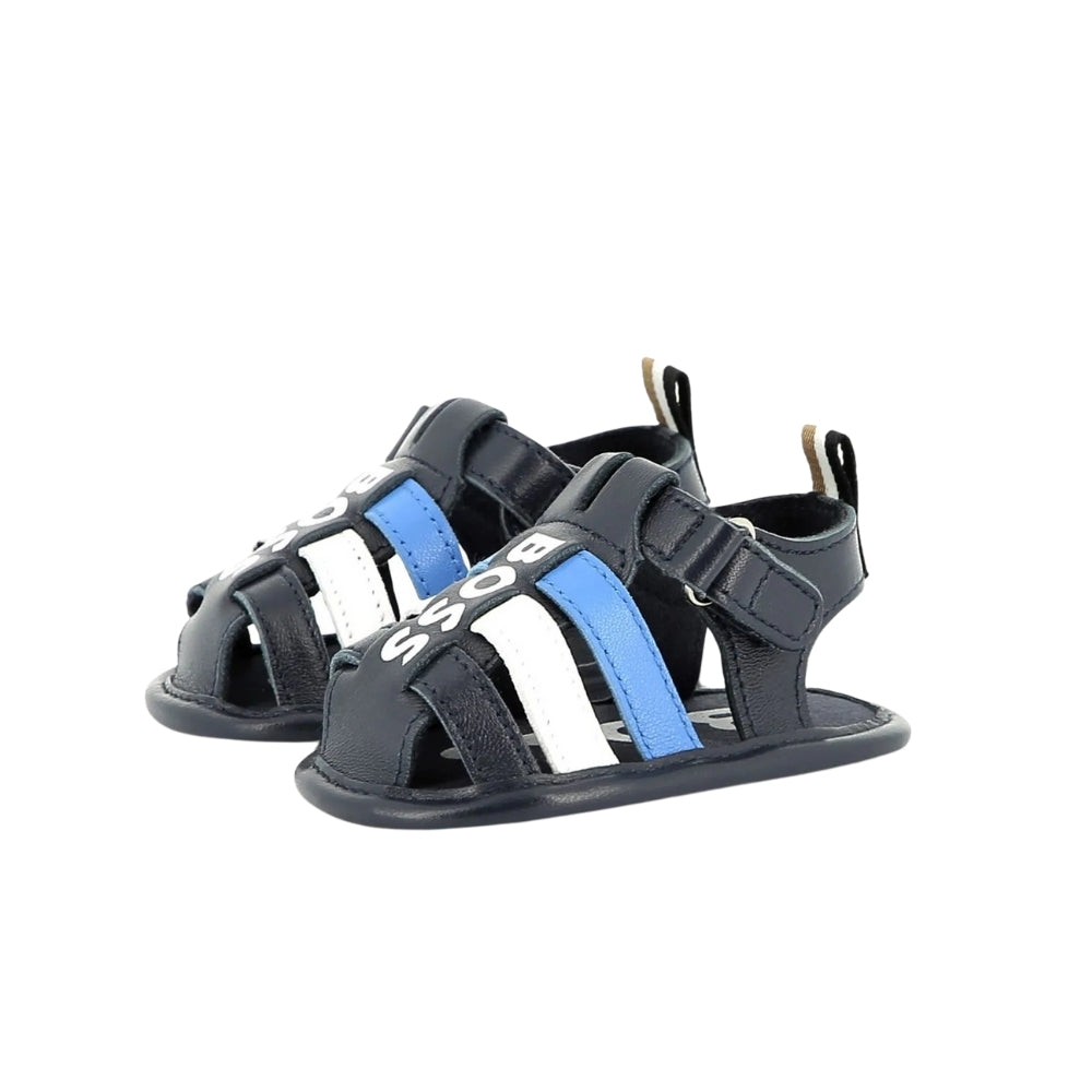 BOSS Baby Sandals Navy Blue Stripes