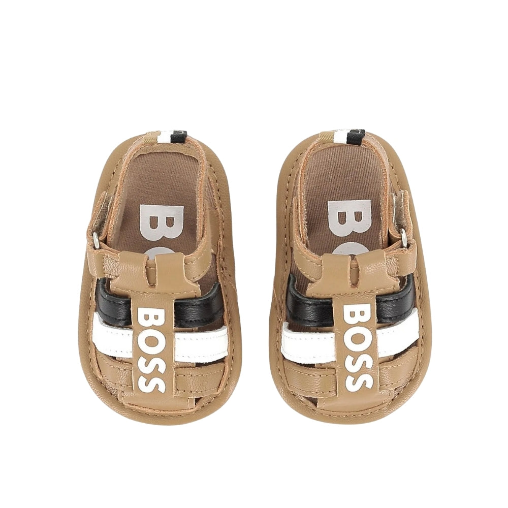 BOSS Baby Sandals Beige Stripes