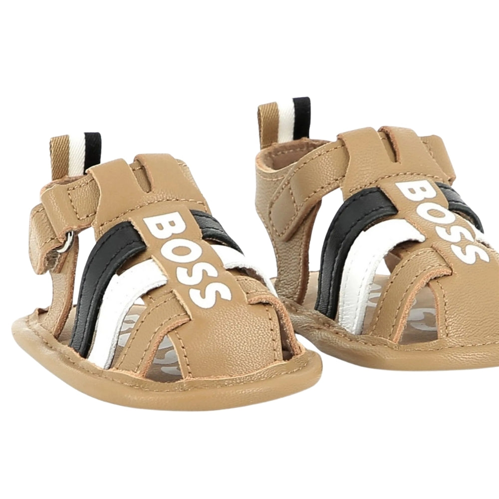 BOSS Baby Sandals Beige Stripes