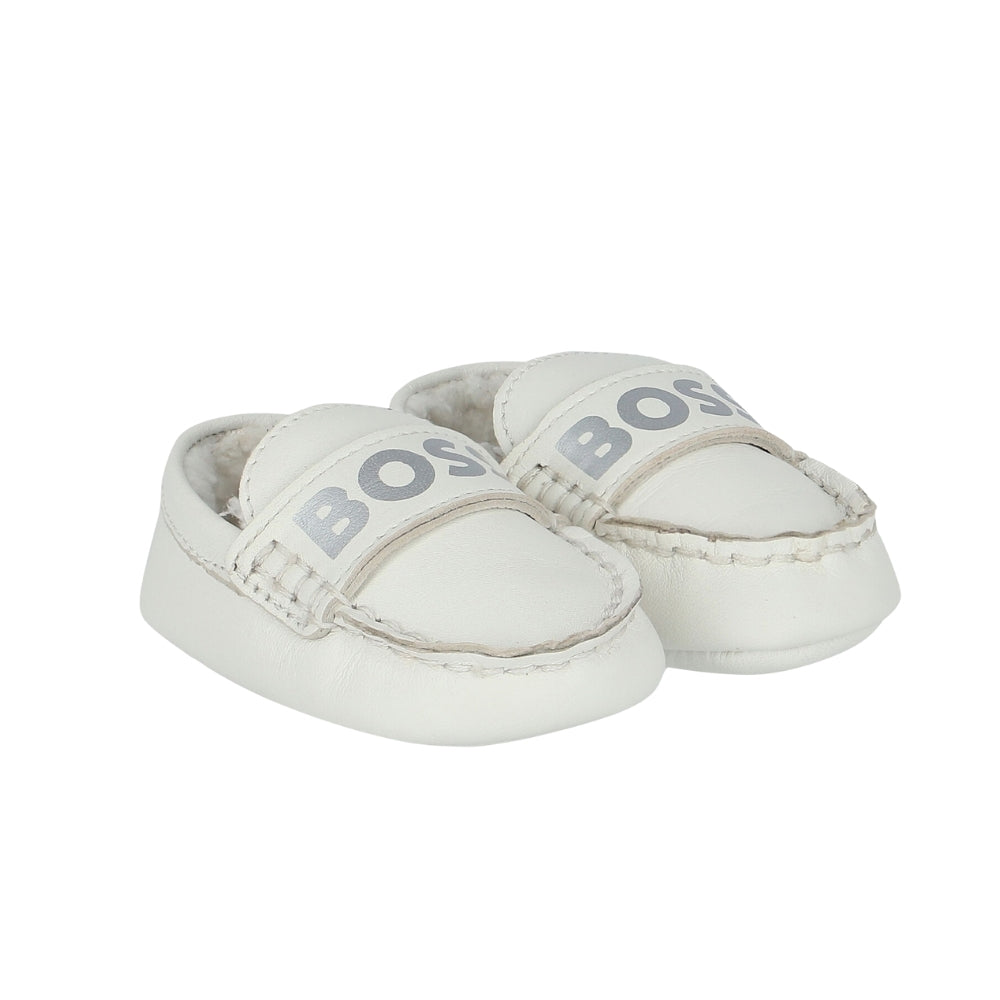 BOSS Baby Soft White Loafers