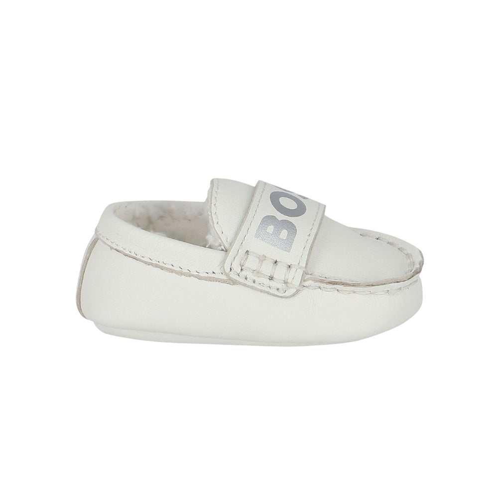 BOSS Baby Soft White Loafers