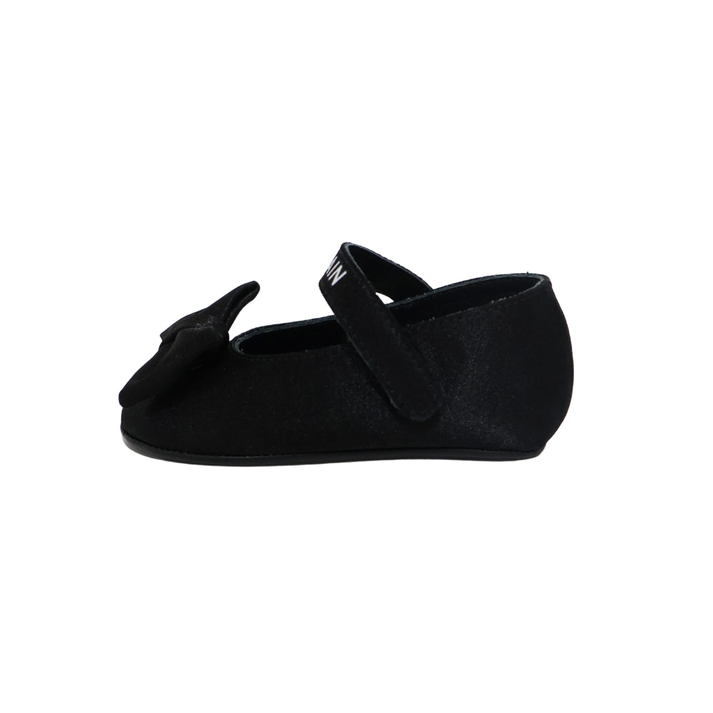 Balmain Baby Black Bow Ballet Flats